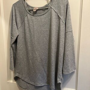 Grey Quarter Sleeve Blouse